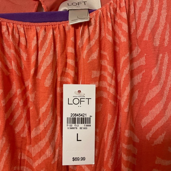 🧡NWT Loft Orange patterned dress🧡 - Picture 4 of 4